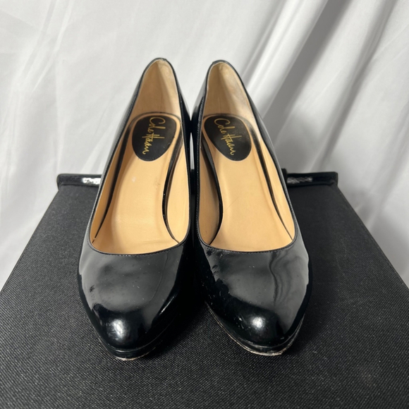 Cole Haan Nike Air Patent Leather Black Pumps Size 8.5 - Picture 2 of 14